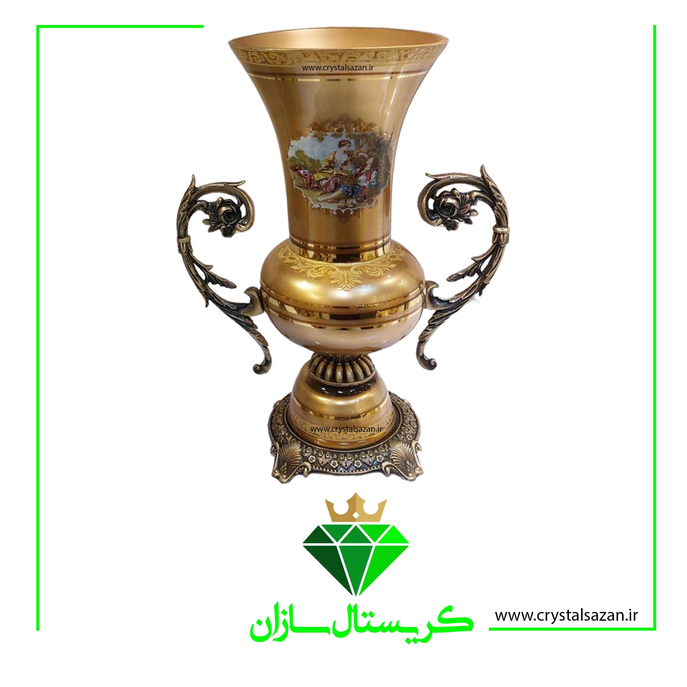 گلدان کریستال کد G1339 کریستال سازان