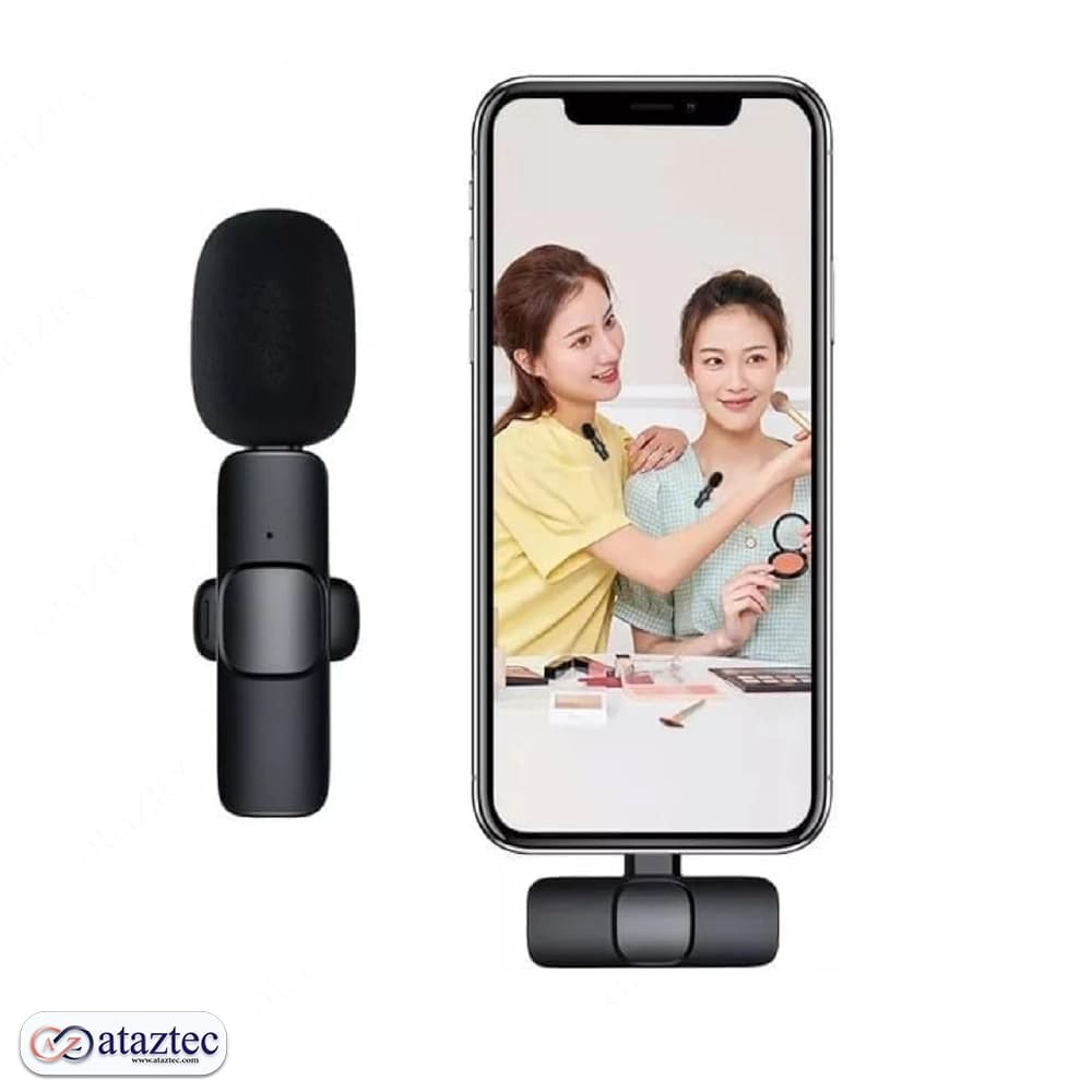میکروفون بی‌سیم یقه‌ای با ریموت و صدای شفاف – مناسب تولید محتوا — تصویر ۳