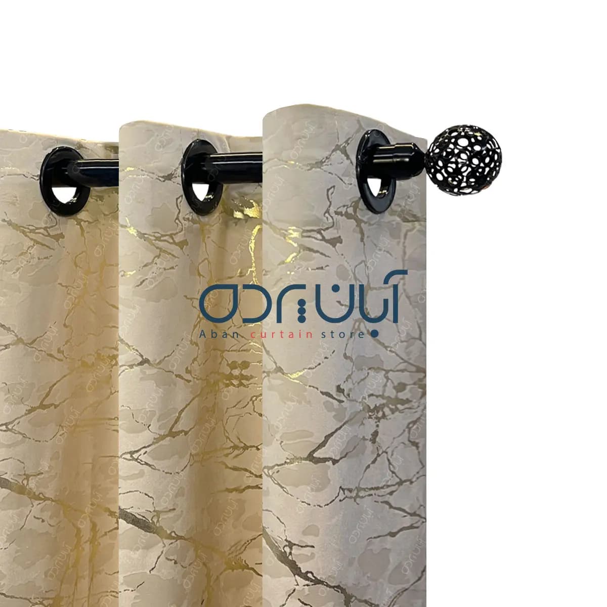 پرده مخمل طلاکوب کرم — تصویر ۵