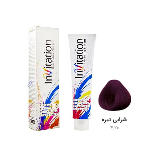 اینویتیشناینویتیشنرنگ مو اینویتیشن شماره ۴.۲۰ رنگ شرابی تیره