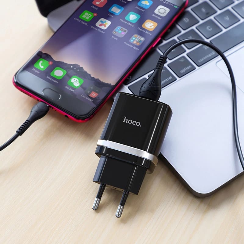 شارژر دیواری برند هوکو مدل C12Q میکرو — تصویر ۸