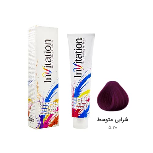 اینویتیشناینویتیشنرنگ مو اینویتیشن شماره ۵.۲۰ رنگ شرابی متوسط