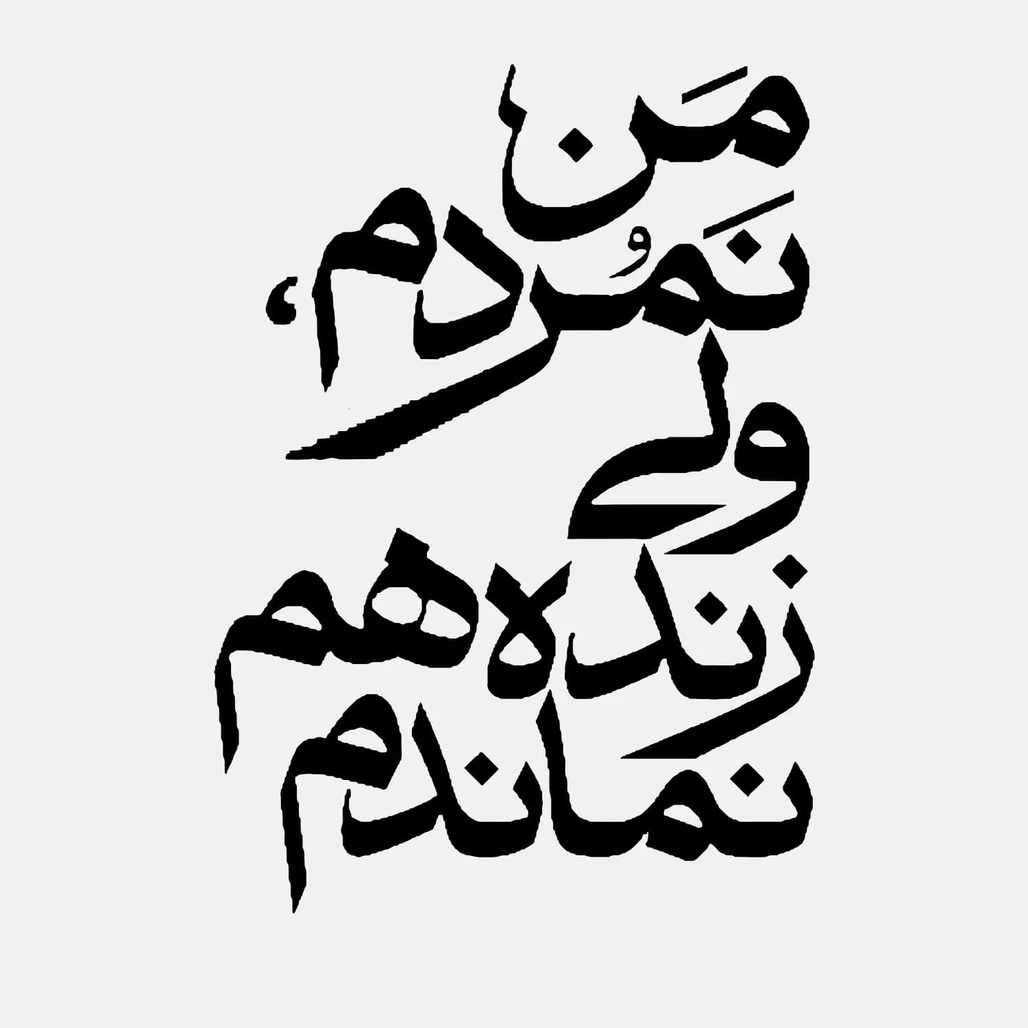 تیشرت پنبه دو نخ طرح من نمردم — تصویر ۳