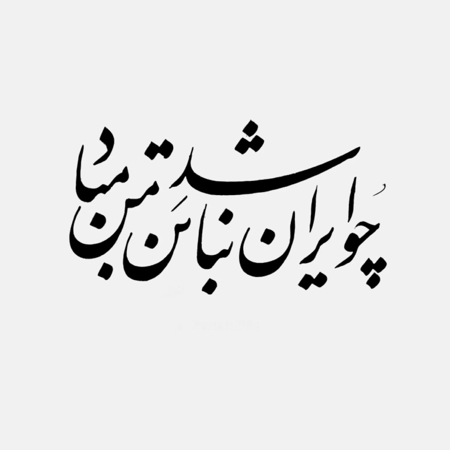 تیشرت پنبه دو نخ طرح تایپوگرافی چو ایران نباشد تن من مباد — تصویر ۳