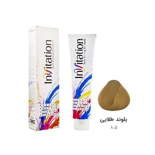 اینویتیشناینویتیشنرنگ مو اینویتیشن شماره ۸.۵ رنگ بلوند طلایی
