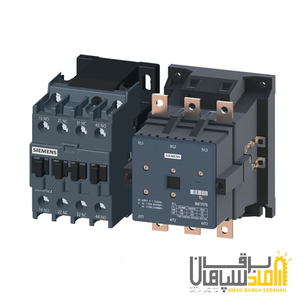 کنتاکتور 18 آمپر بوبین 220VAC به همراه کنتاکت کمکی یک باز، زیمنس siemens، مدل 3MT7018-1AA10-0AM0
