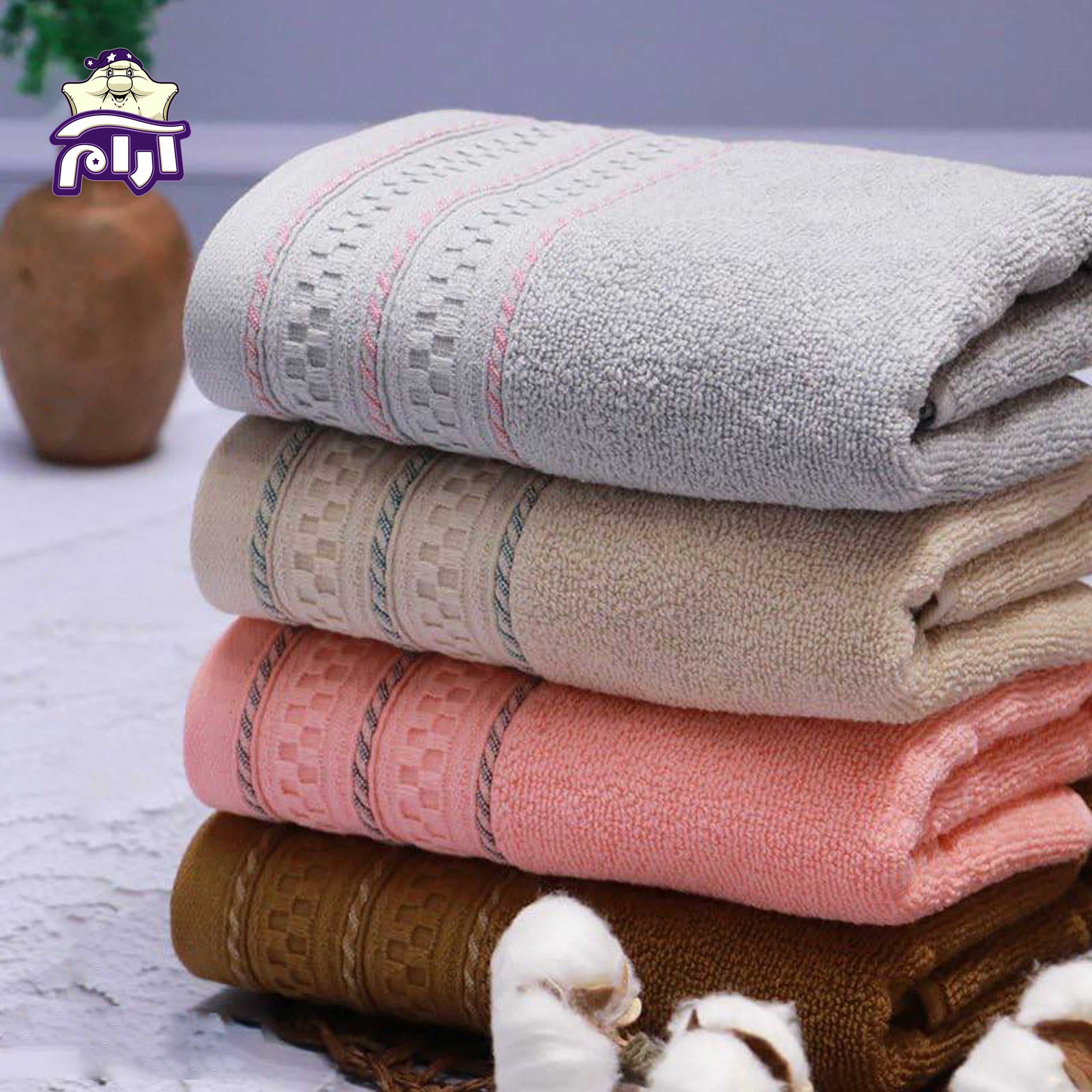 حوله دستی بهباف آذر مدل هاریکا سایز 80×40 سانتی‌متر