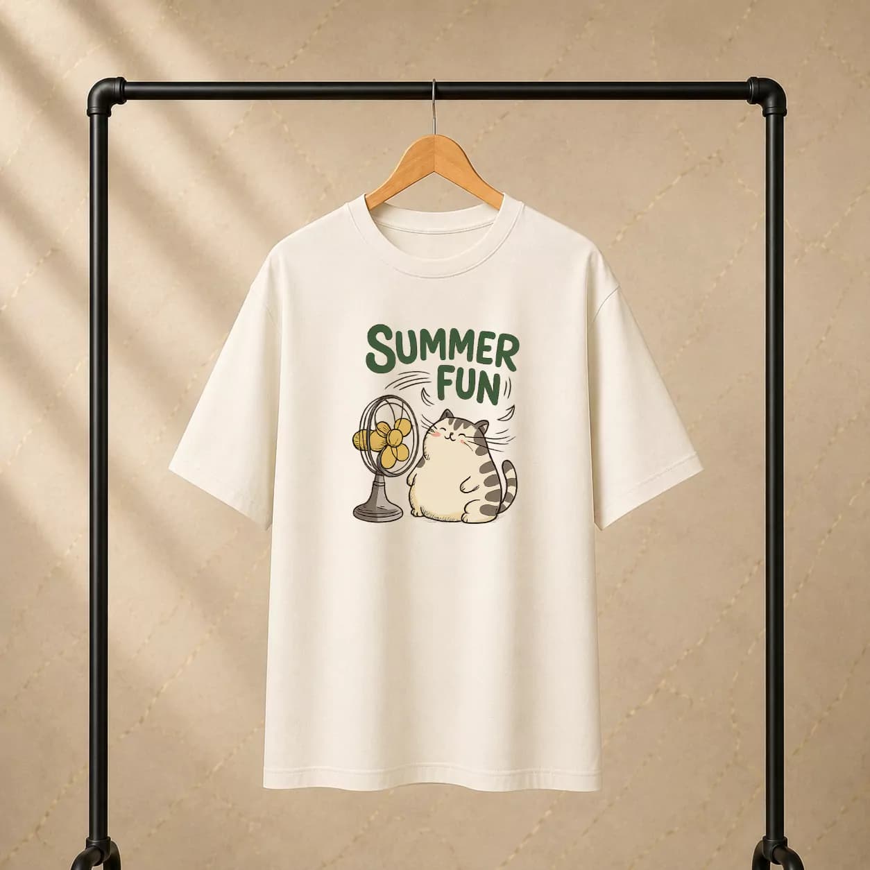 تیشرت پنبه دو نخ طرح Summer Fun
