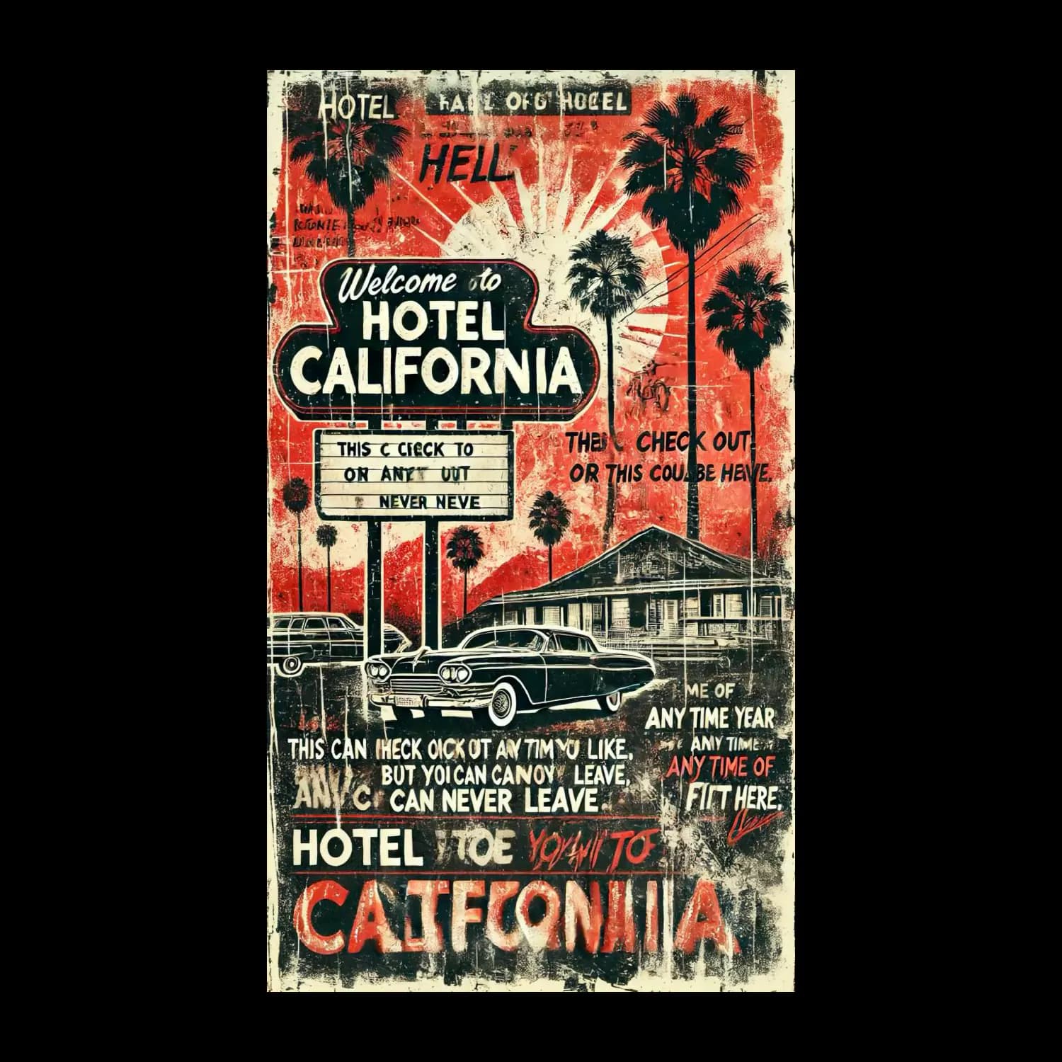 تیشرت پنبه دو نخ طرح California Dream — تصویر ۳