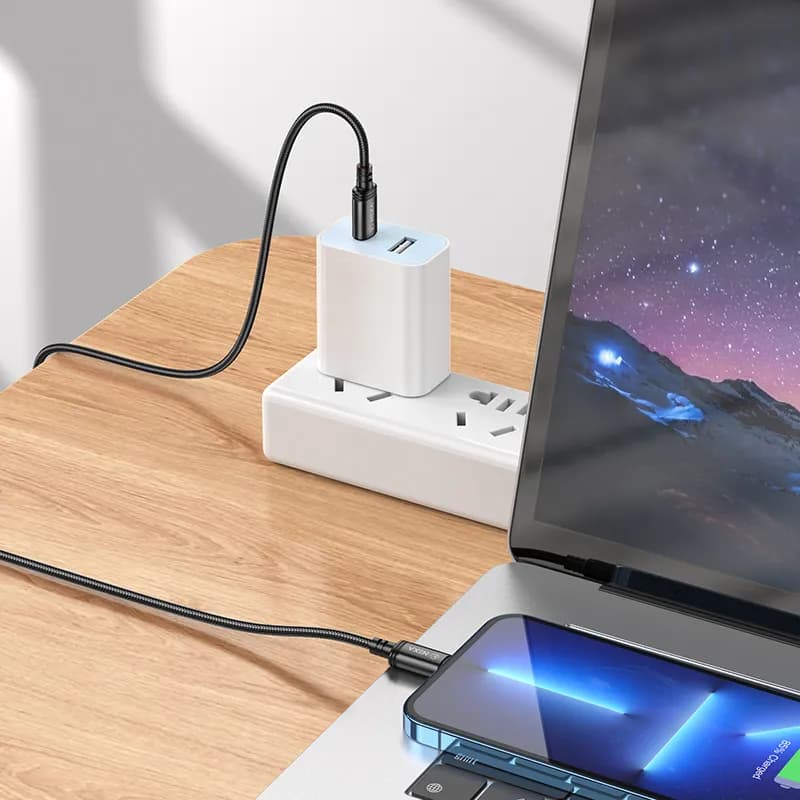 کابل شارژ 20 وات نکسا مدل L20 با سری تایپ سی به لایتنینگ — تصویر ۷