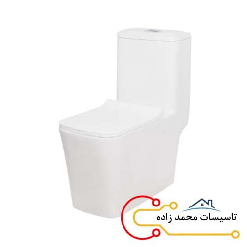 توالت فرنگی یک تکه مدل آلفا 72 خروجی رو به دیوار برند مروارید