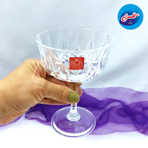 بستنی خوری آر سی آر کریستال مدل اپرا 6 عددی — تصویر ۲
