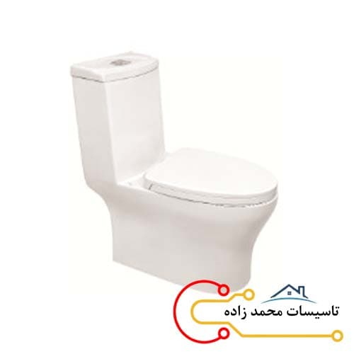 توالت فرنگی یک تکه مدل سانتا 72 برند مروارید