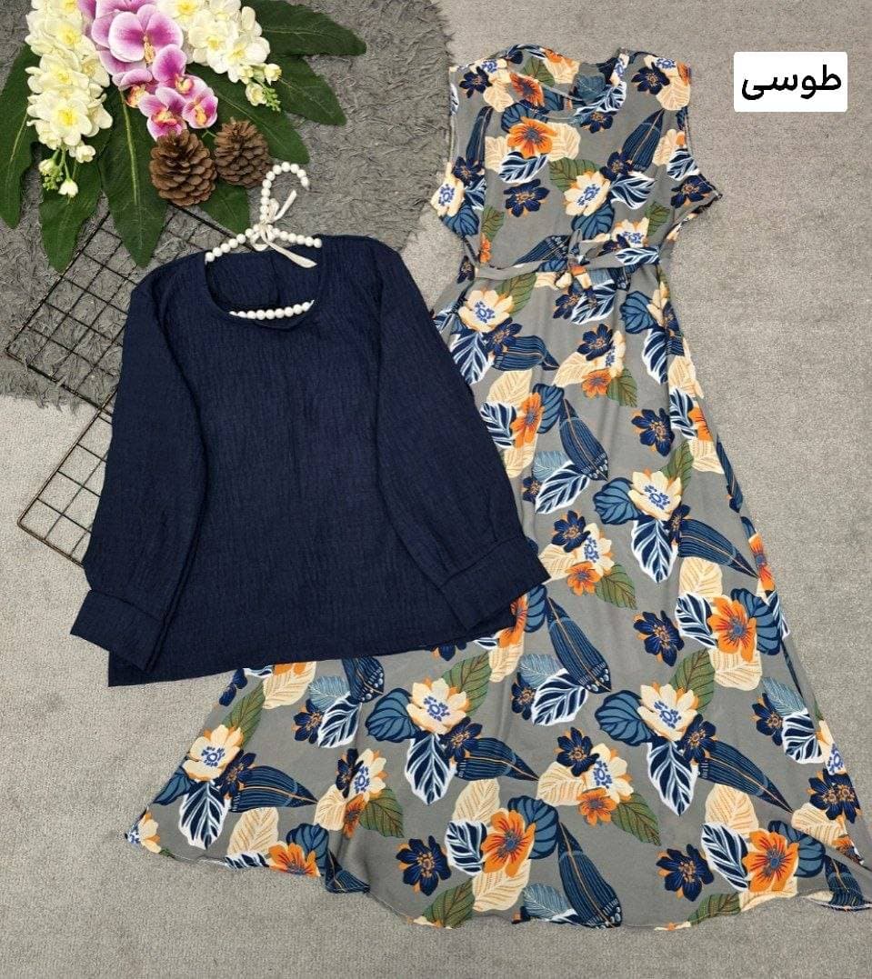 سارافون گل دار و شومیز — تصویر ۷
