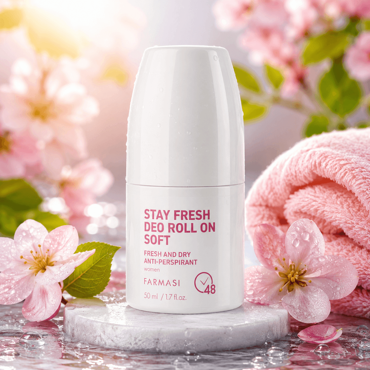 رول ضد تعریق زنانه فارماسی مدل Stay Fresh Deo Roll On Soft با رایحه دلنشین گل‌های بهاری و حس خنکی 50 میلی لیتر — تصویر ۲
