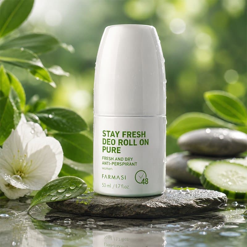 رول ضد تعریق زنانه فارماسی مدل Stay Fresh Deo Roll On Pure با رایحه لطیف گلهای بهاری حجم 50 میلی لیتر — تصویر ۲