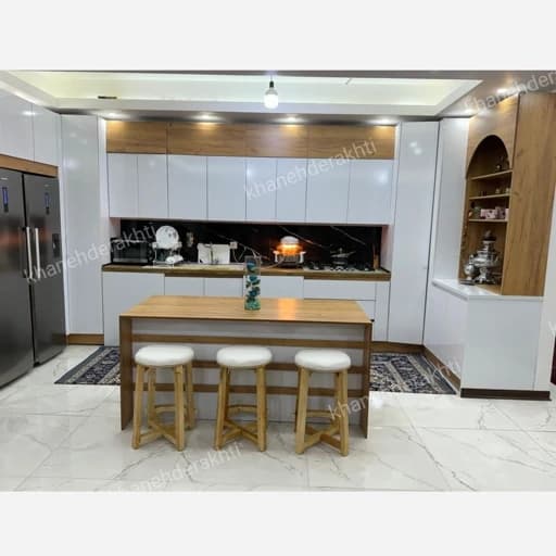 صندلی اپنی صندلی پایه بلندصندلی جزیره چهارپایه چوبی صندلی اپن اوپن مبلمان آپادانا apadana مدل 633545
