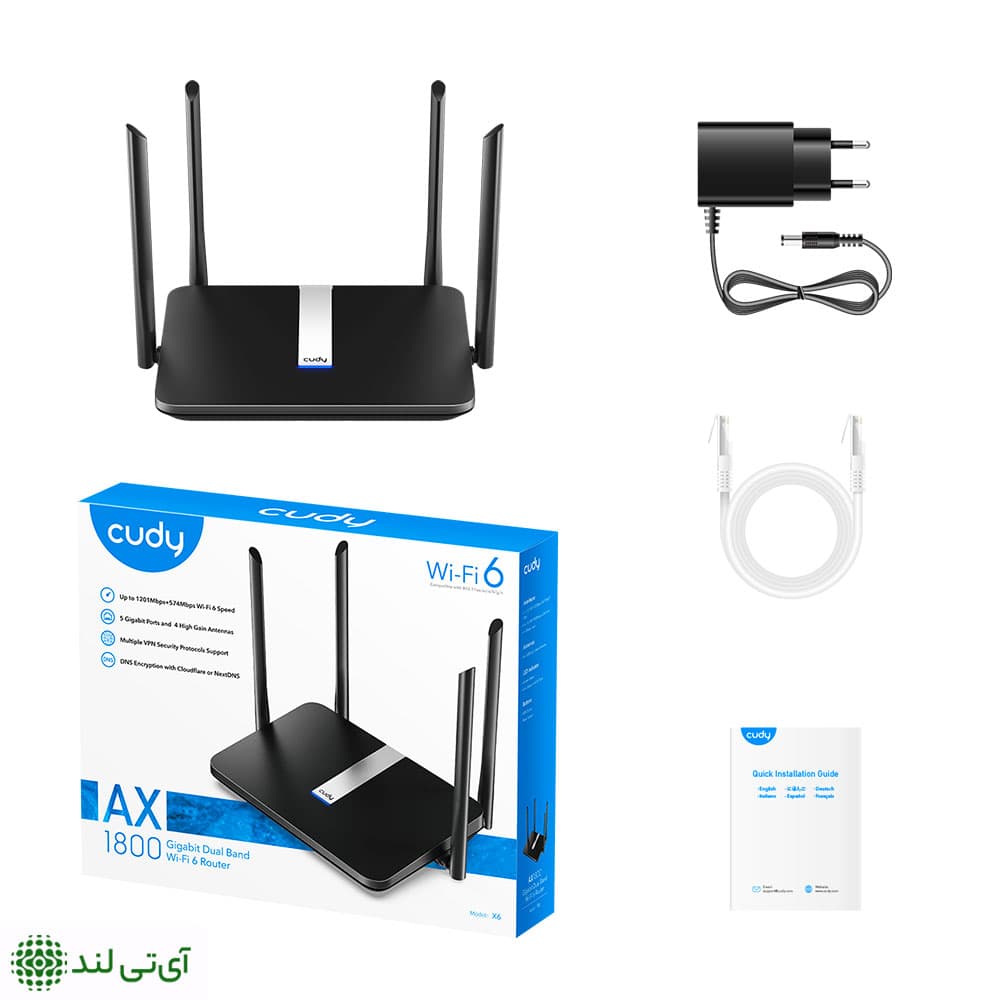 روتر وای فای 6 و گیگابیتی کودی مدل Cudy X6 — تصویر ۴
