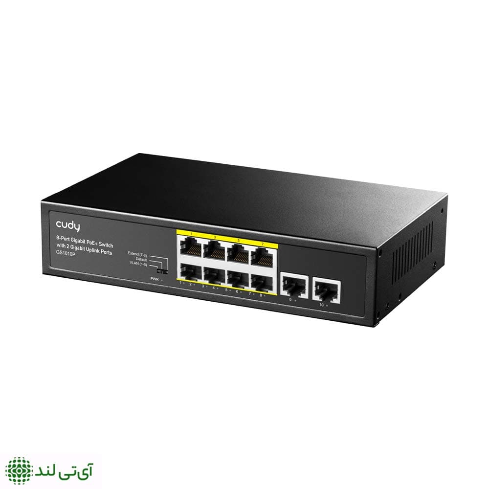 سوییچ گیگابیتی 8 پورت کودی با 2 پورت Uplink گیگ مدل Cudy GS-1010P — تصویر ۳