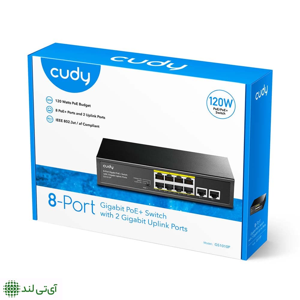 سوییچ گیگابیتی 8 پورت کودی با 2 پورت Uplink گیگ مدل Cudy GS-1010P — تصویر ۵