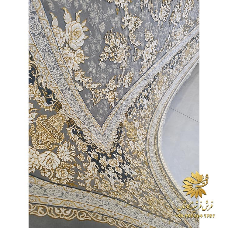 فرش گل افشان طلاکوب 1200 شانه افشان طلا دلفینی — تصویر ۵