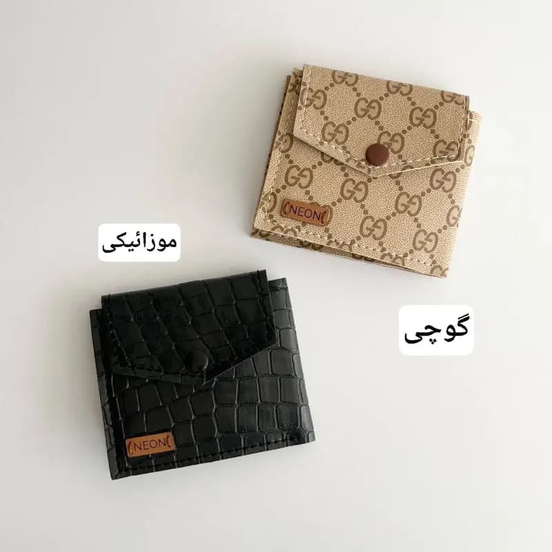کیف پول جیبی دردار طرح برند — تصویر ۴
