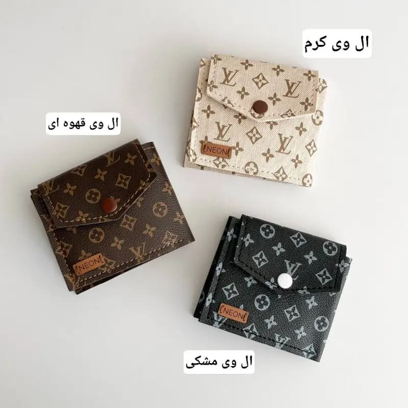 کیف پول جیبی دردار طرح برند — تصویر ۲