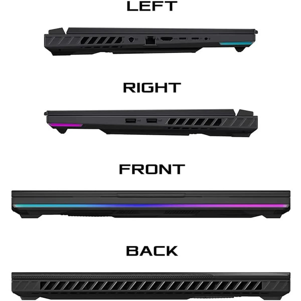 لپ تاپ گیمینگ ایسوس مدل ASUS ROG Strix G614JV Gaming Laptop Intel Core i7 13650HX 40GB DDR5 RAM 512GB SSD NVIDIA GeForce RTX 4060 8GB 16″ IPS 165Hz — تصویر ۸