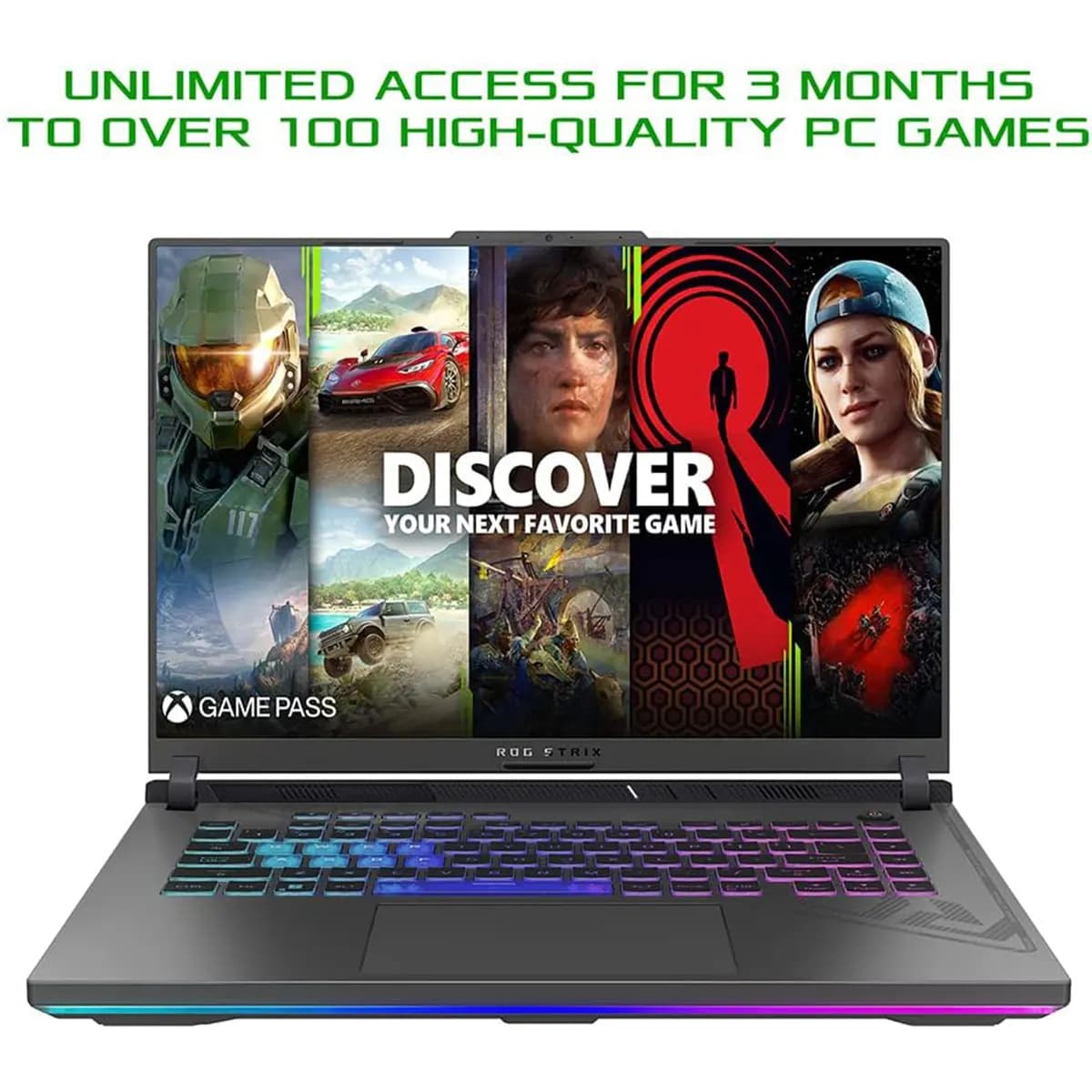 لپ تاپ گیمینگ ایسوس مدل ASUS ROG Strix G614JU Gaming Laptop Intel Core i7 13650HX 64GB DDR5 RAM 2TB SSD NVIDIA GeForce RTX 4050 6GB 16″ IPS 165Hz — تصویر ۳