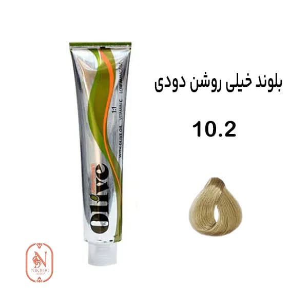 رنگ مو الیو شماره 10.2 رنگ (بلوند خیلی روشن دودی)