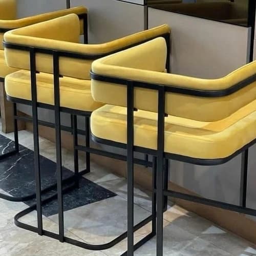 صندلی کانتر اپن بار نهارخوری جزیره ناپل خم پشتی دار رنگ استاتیک مبلمان آپادانا apadana مدل 633518