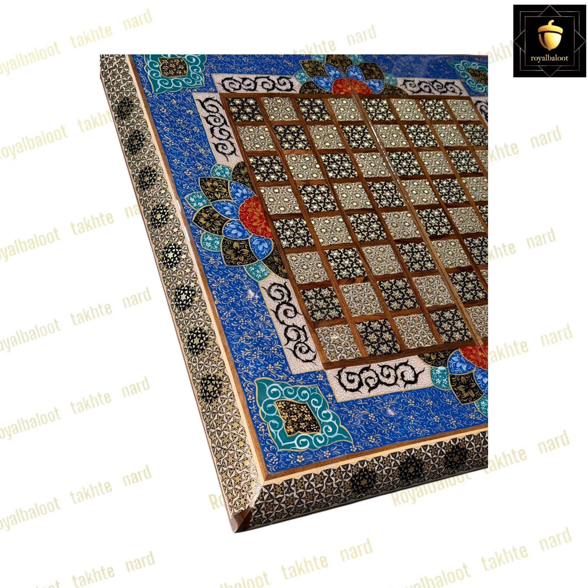 تخته نرد خاتم نقاشی تذهیب اسلیمی کد 526 — تصویر ۸