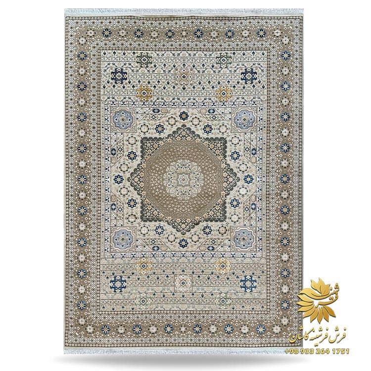 فرش 700 شانه کرم نسکافه ای سلطان آبادی 75019