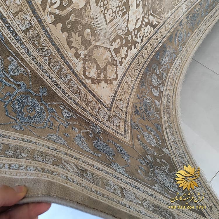 فرش هریس آبی 1200 شانه وینتیج — تصویر ۵