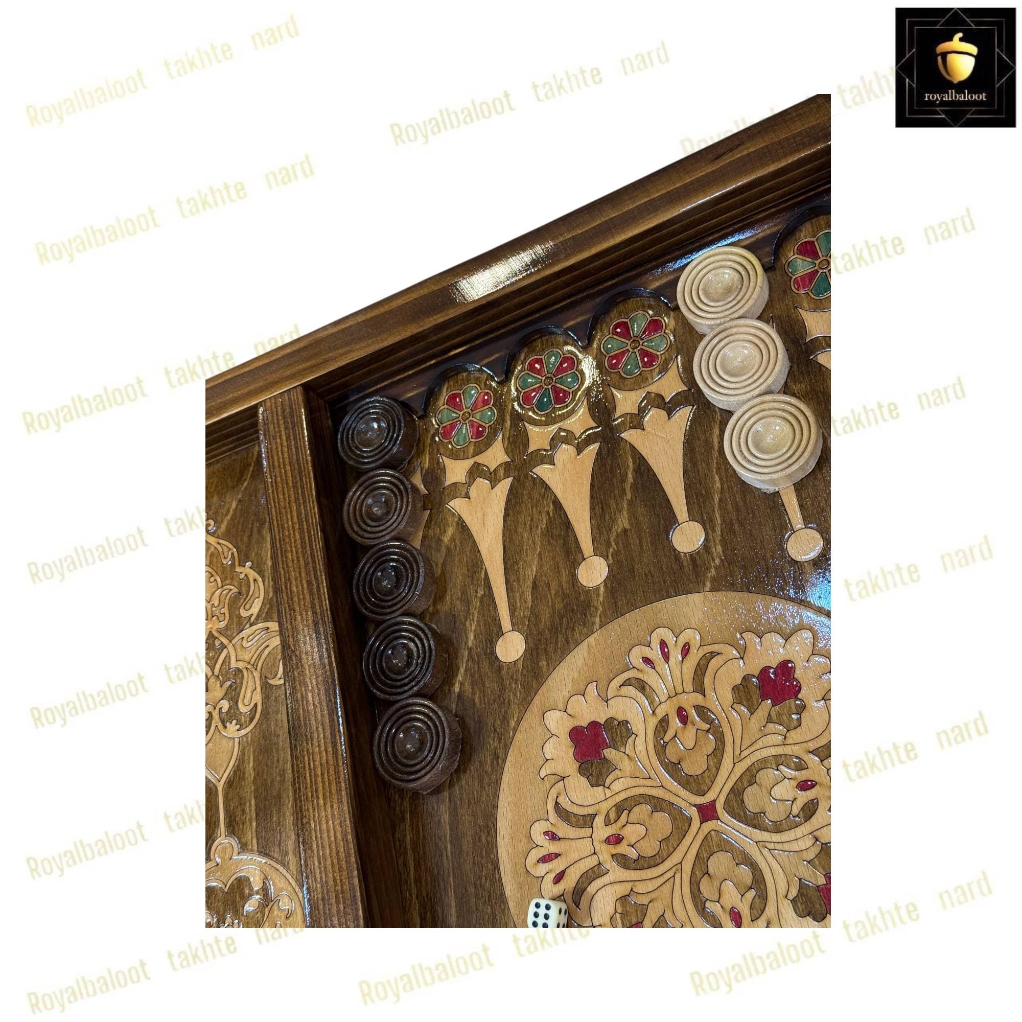 سه بازی راش معرق سنتی صادراتی کد 465 — تصویر ۷