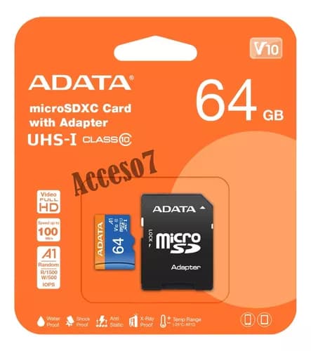 کارت حافظه microSDXC ای دیتا 64 گیگابایت