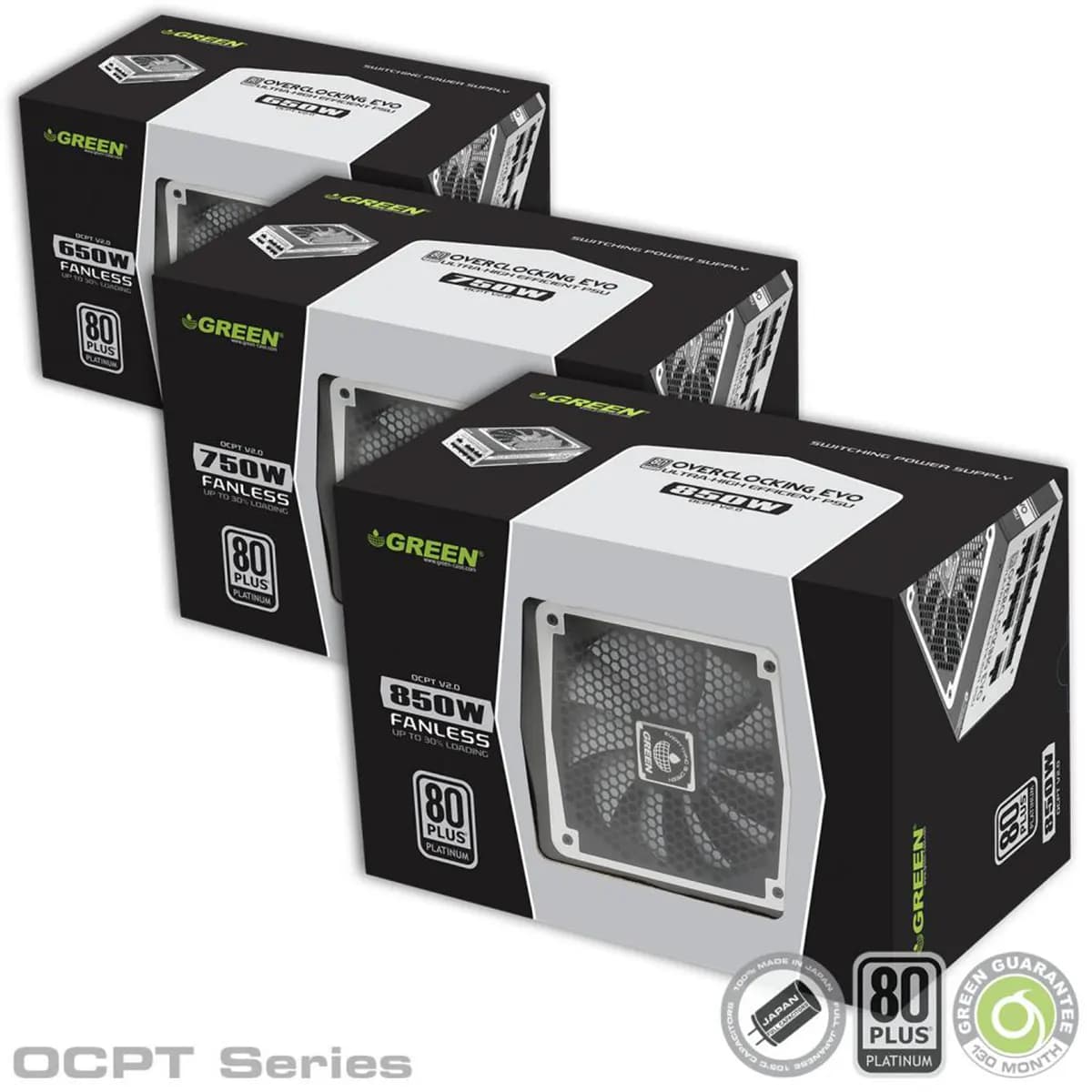 پاور کامپیوتر 650 وات گرین Green GP650B-OCPT 80 Plus Platinum — تصویر ۴
