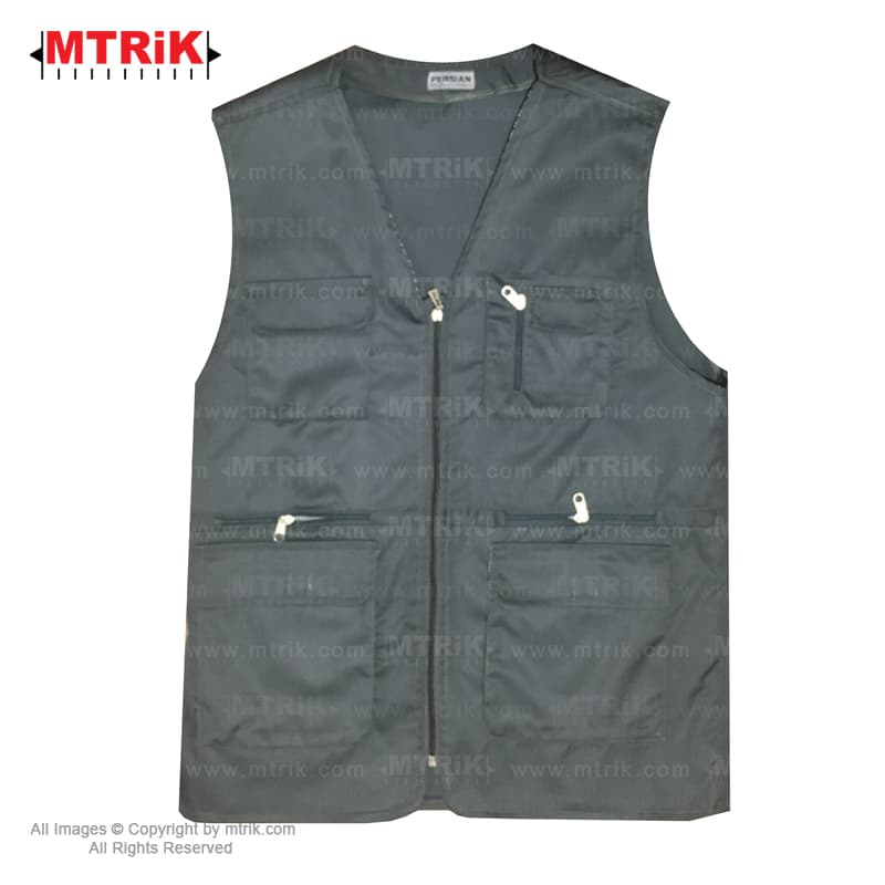 جلیقه خبرنگاری طوسی مدل CE-VEST