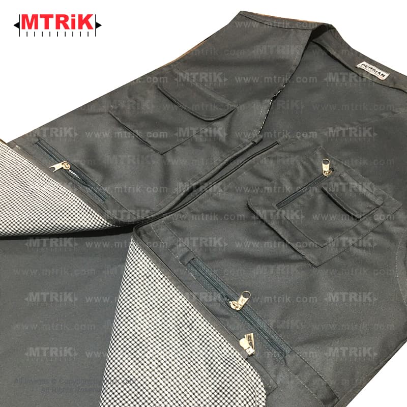 جلیقه خبرنگاری طوسی مدل CE-VEST — تصویر ۲