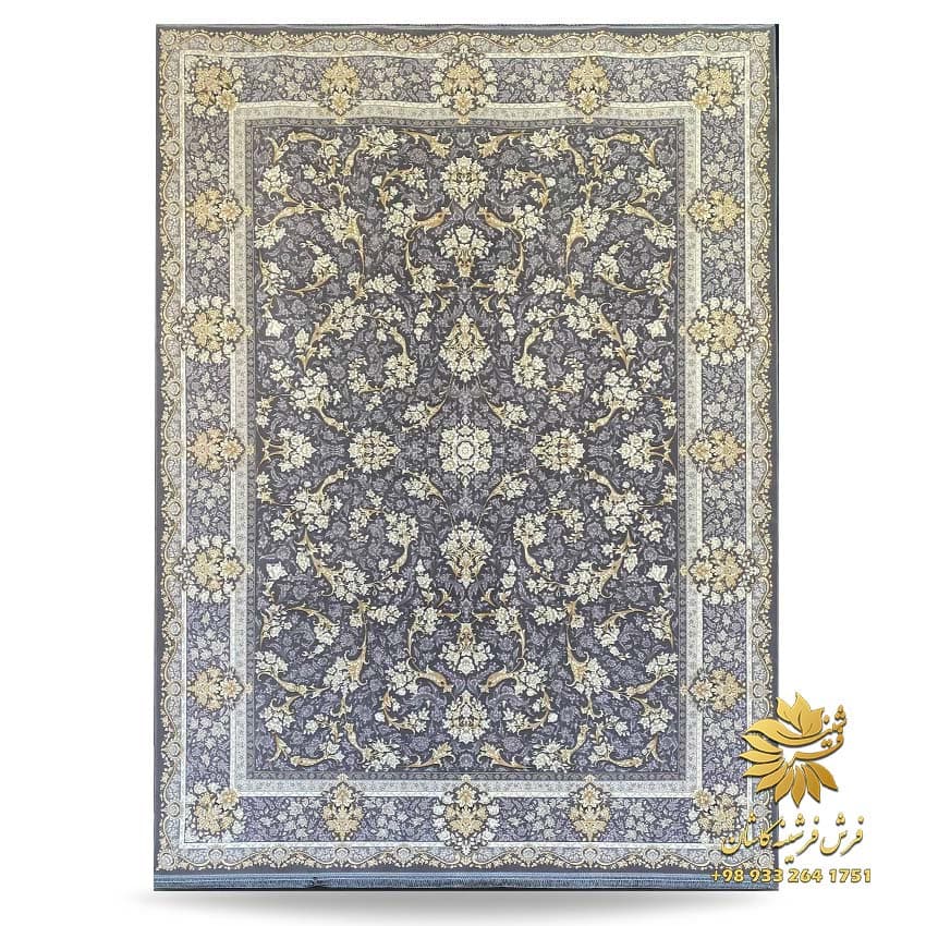 فرش طوسی تیره 1200 شانه افشان 1218a
