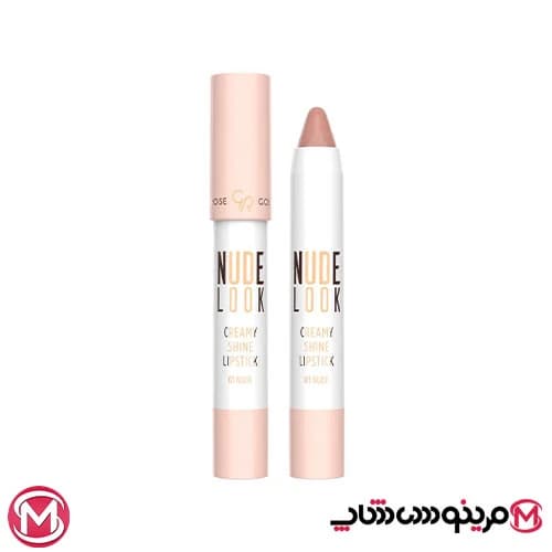 رژ لب پیچی مدل NUDE LOOK گلدن رز شماره 01