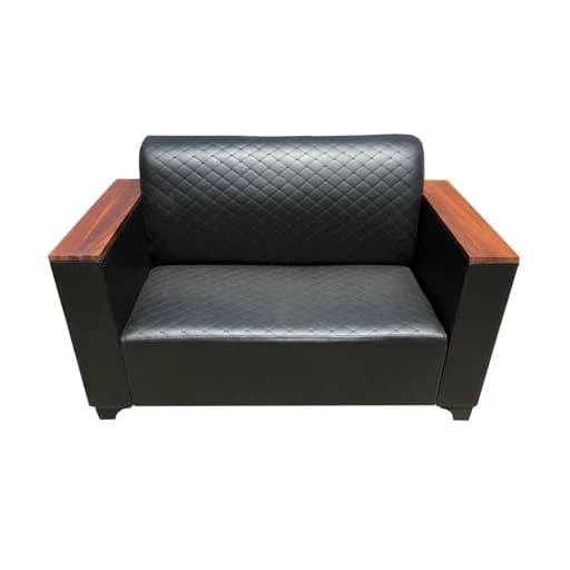 مبل دونفره اداری مدل اجلاس گلدوزی مشکی وکیومارسال از تهران مبلمان آپادانا apadana مدل 637697