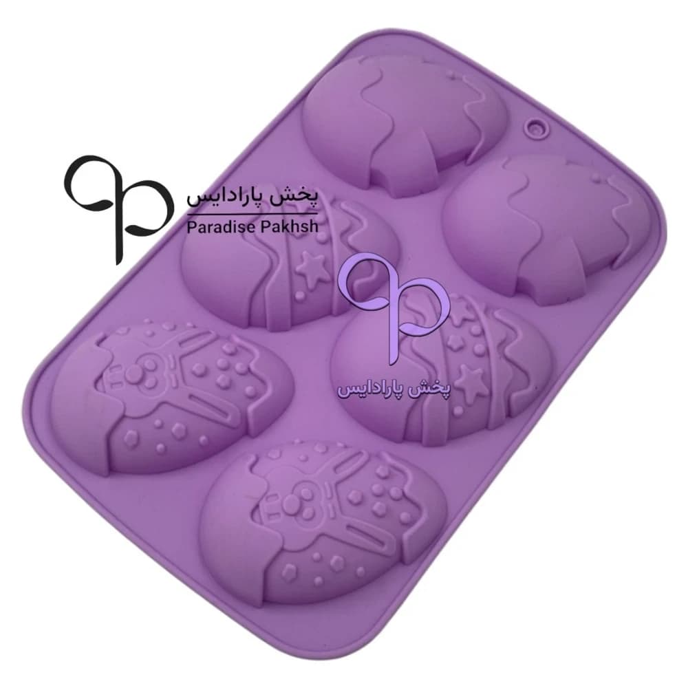 قالب سیلیکونی تخم مرغ ستاره دار 6 خانه چینی