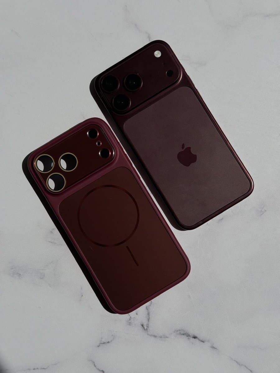 قاب PVD Burgundy با مگ سیف (تبدیل آیفون ها به سری 18) (کدC2314) مناسب برای iPhone 16