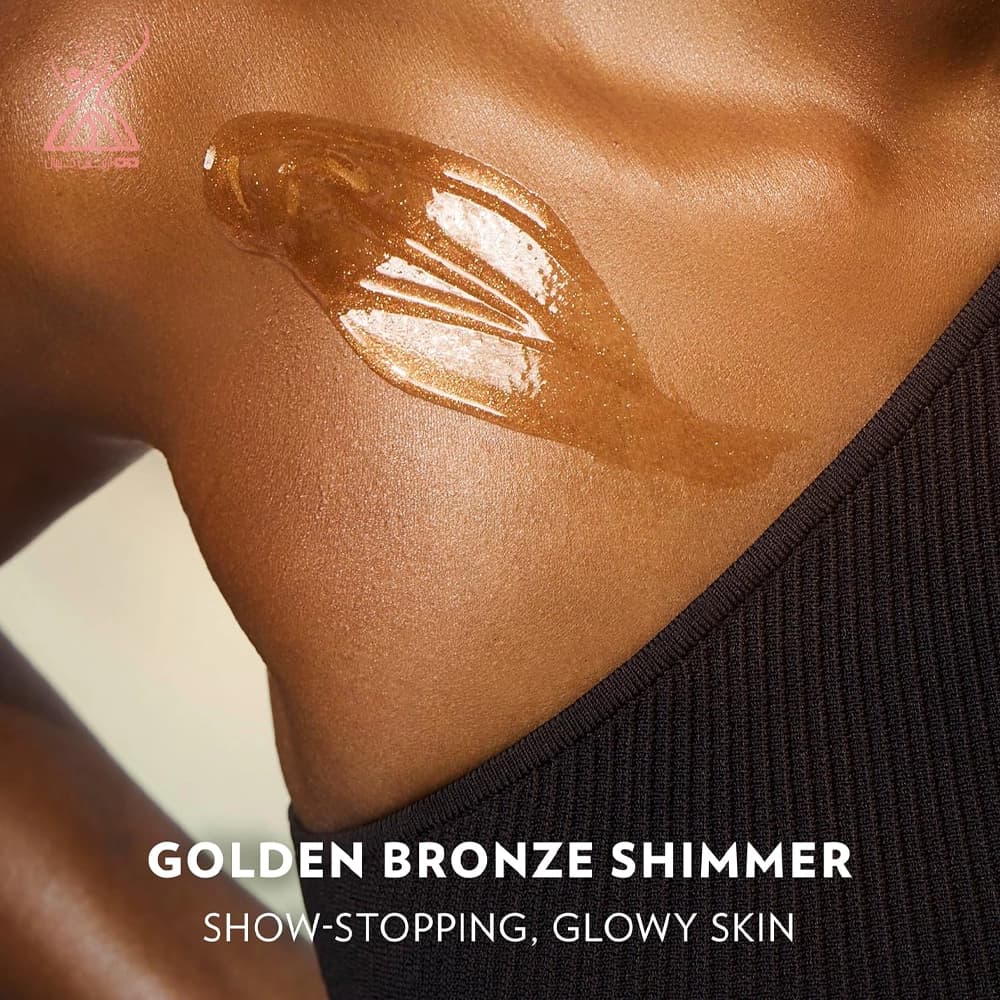 ژل روغن براق کننده بدن وازلین مدل Vaseline Golden Hour Glow Vanilla Cocoa — تصویر ۴