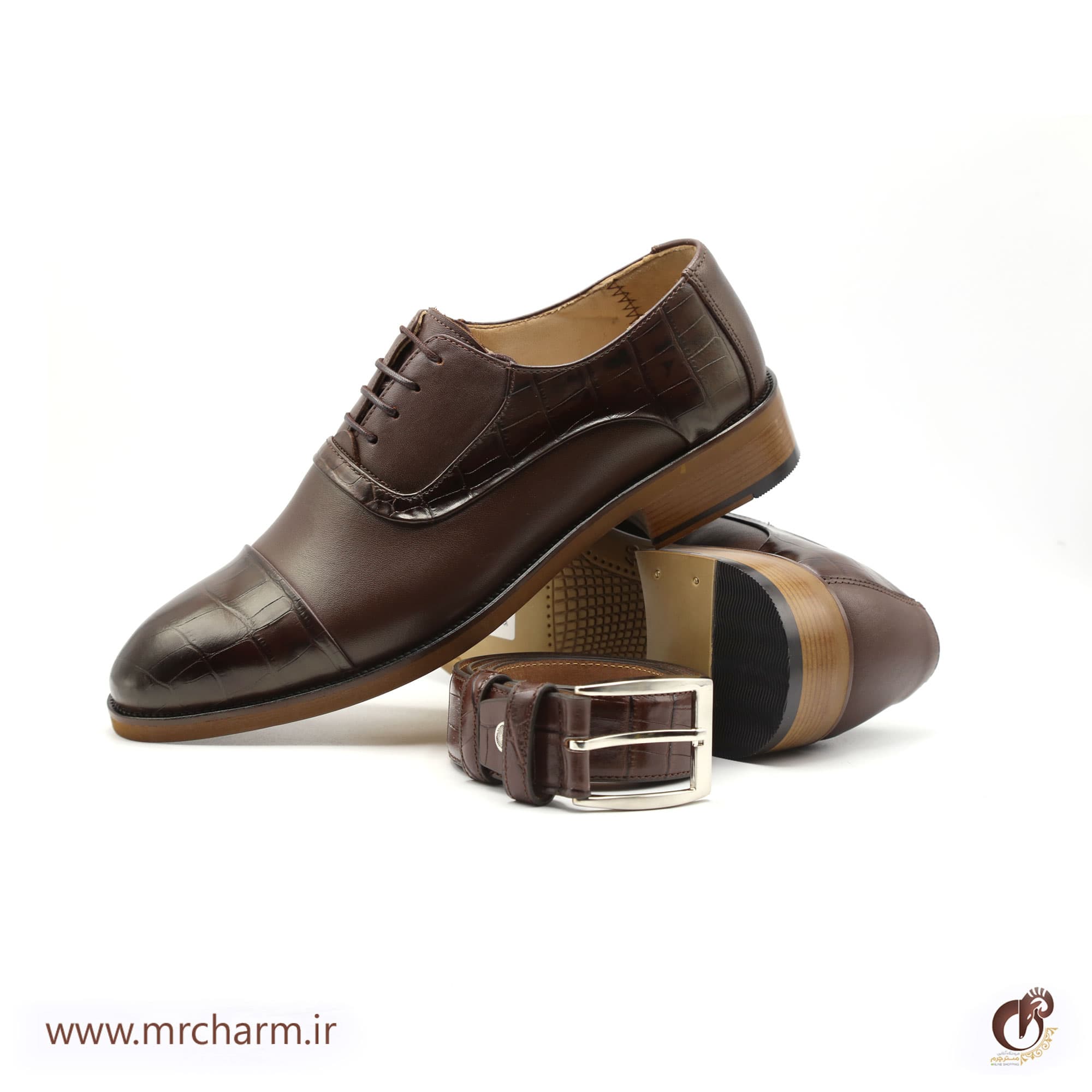 کفش مجلسی مردانه چرم mrc5011 — تصویر ۲