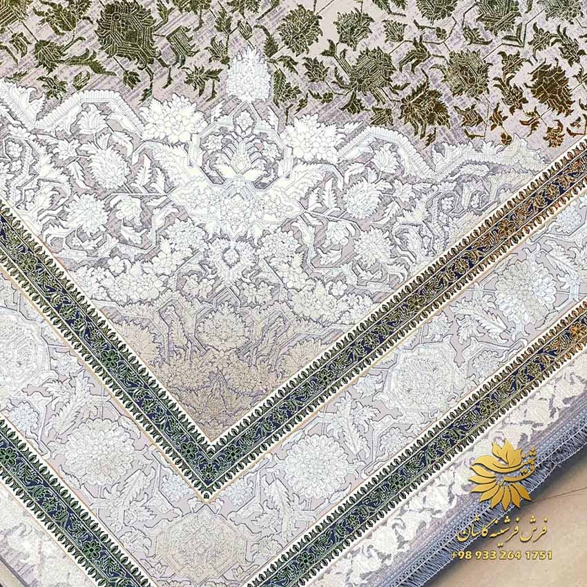 فرش طرح هریس سبز 1200 شانه مدرن 1220a — تصویر ۵