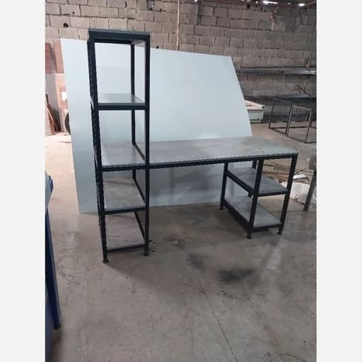 میزتحریر شلف دار کتابخانه ایی چوبی و فلزی مبلمان آپادانا apadana مدل 637665