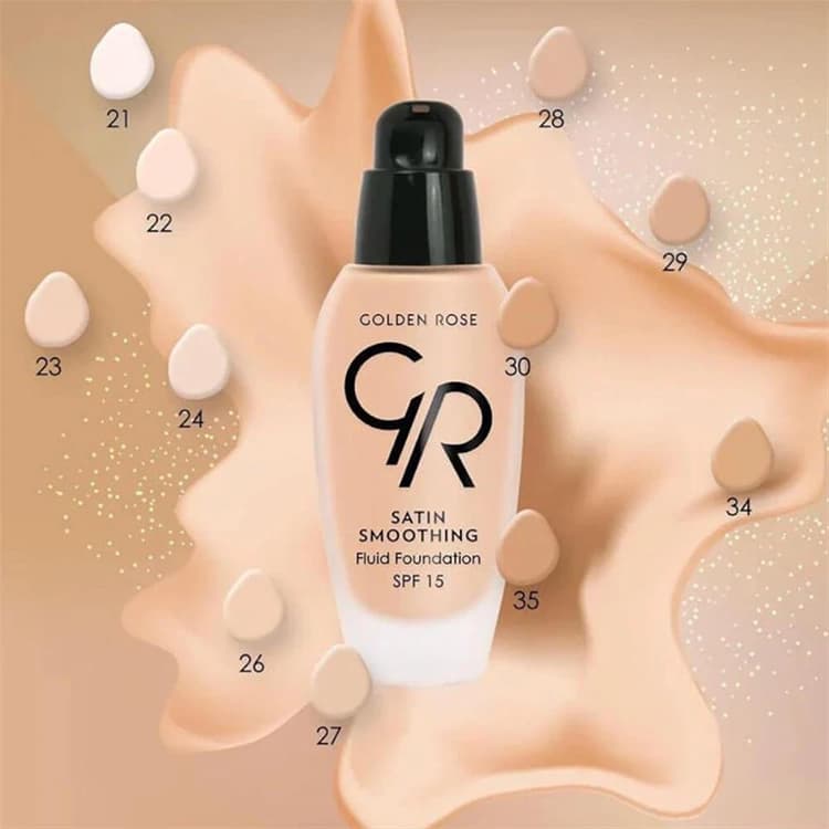کرم پودر Golden Rose مدل Satin Smoothing حجم 34 میلی لیتر — تصویر ۳