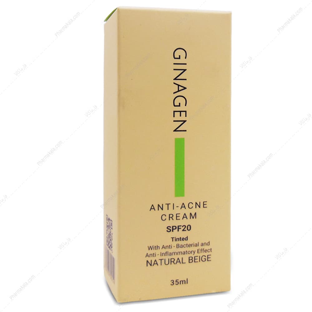 کرم ضد جوش رنگی بژ طبیعی ژیناژن 35ml